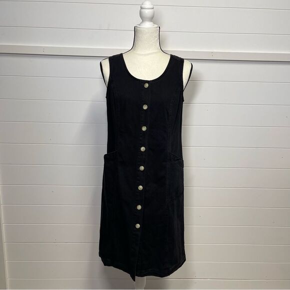 Style & Co Black Button-Down Sleeveless Dress Size 10P Petite - Picture 2 of 14